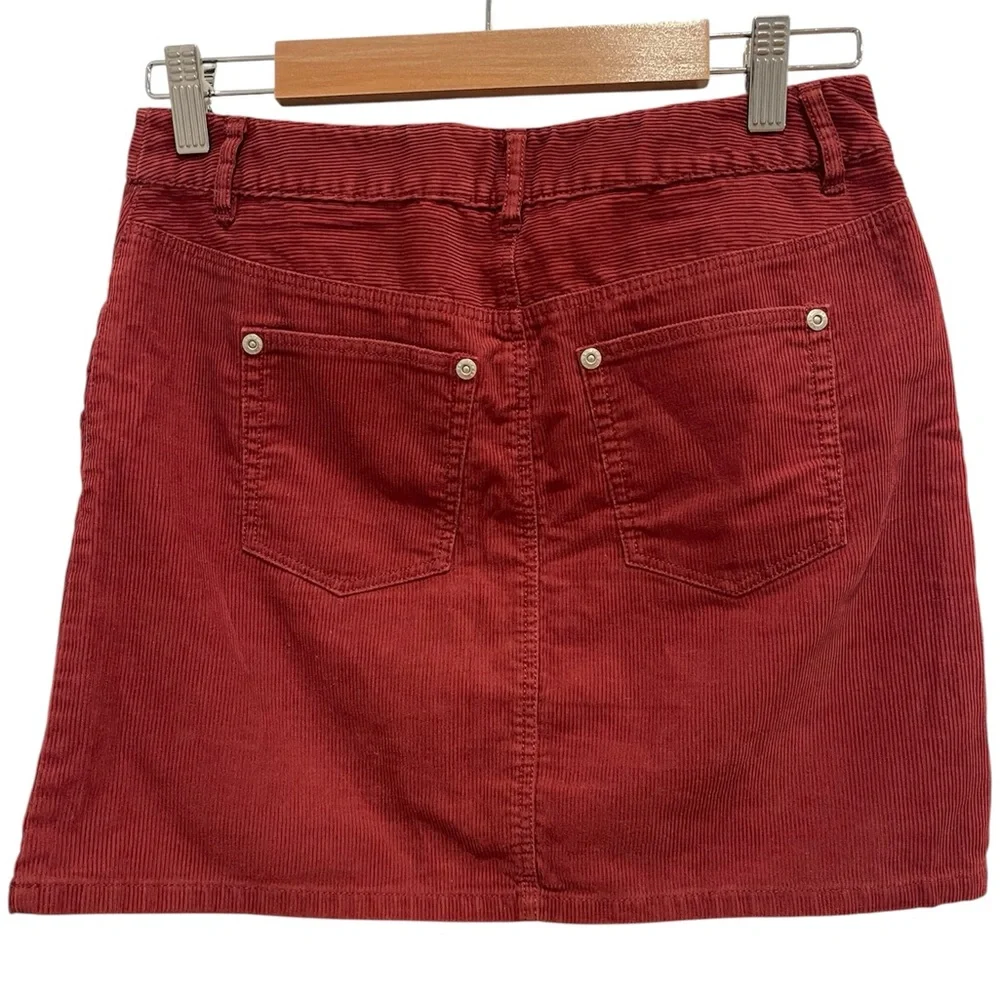 J. Crew burgundy Corduroy Mini Skirt size 0 - Picture 2 of 6